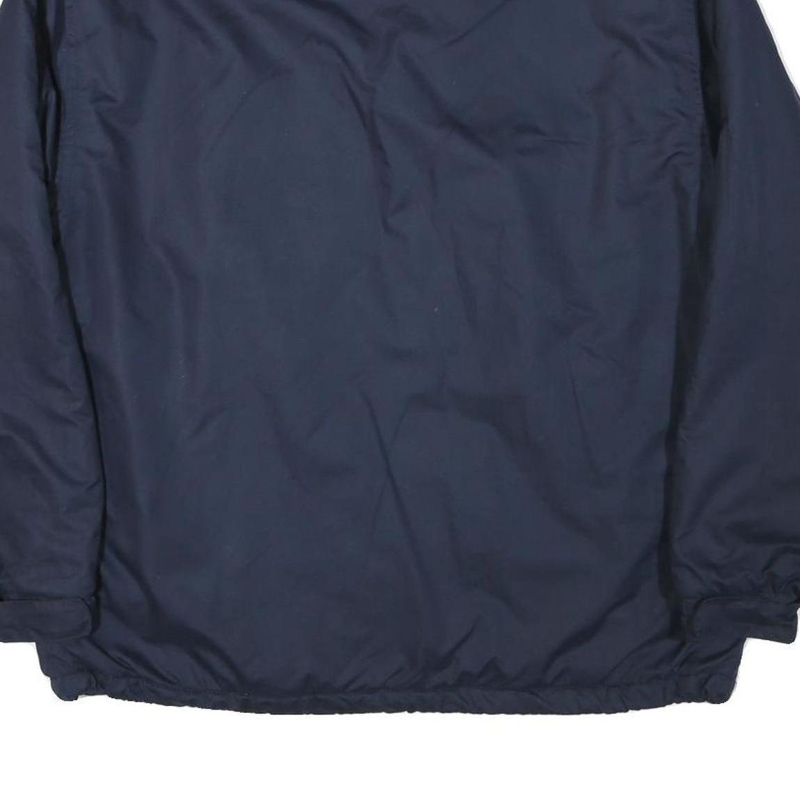 SOLO Mens Navy Blue Casual Zip Jacket S Polyester Blend Plain Classic Fit