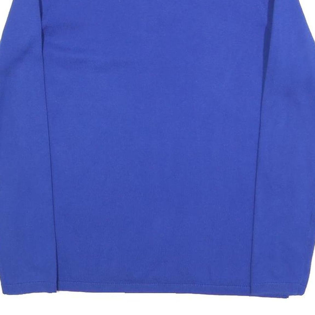 TOMMY HILFIGER Womens Blue Plain V-Neck Basic Knit M Cotton Blend Jumper Casual