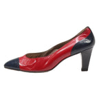 BALLY Pump Heels Red Leather Womens UK 4.5