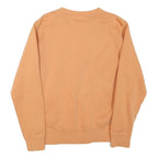 NIKE Mens Orange Crew Neck S Cotton Blend Sweatshirt Long Sleeve Casual