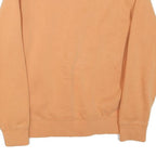 NIKE Mens Orange Crew Neck S Cotton Blend Sweatshirt Long Sleeve Casual