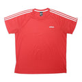 ADIDAS Mens Red & White Athletic T-Shirt 2XL Short Sleeve Crew Neck Sportswear