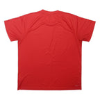 ADIDAS Mens Red & White Athletic T-Shirt 2XL Short Sleeve Crew Neck Sportswear