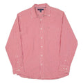 TOMMY HILFIGER Mens Shirt Red Check Long Sleeve L