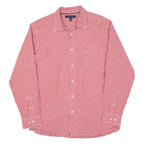 TOMMY HILFIGER Mens Shirt Red Check Long Sleeve L