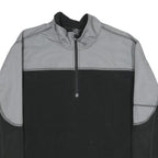 STARTER Mens Black & Grey Colourblock Plain Pullover Jumper XL Sports Casual