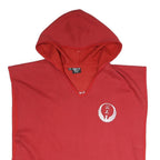 BUDOCH Mens Red Sleeveless Hoodie S Japanese Inspired Graphic Pullover