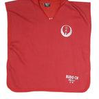 BUDOCH Mens Red Sleeveless Hoodie S Japanese Inspired Graphic Pullover