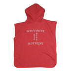 BUDOCH Mens Red Sleeveless Hoodie S Japanese Inspired Graphic Pullover