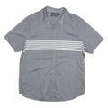 NAUTICA Mens Blue Shirt L Classic Fit Cotton Blend Casual Button Down