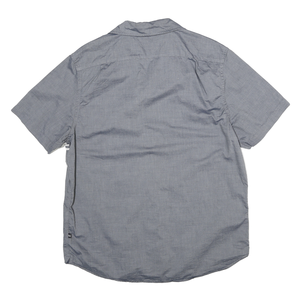 NAUTICA Mens Blue Shirt L Classic Fit Cotton Blend Casual Button Down
