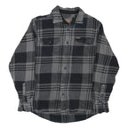 ORVIS Mens Black & Grey Check Shirt S Classic Cotton Blend Button Front