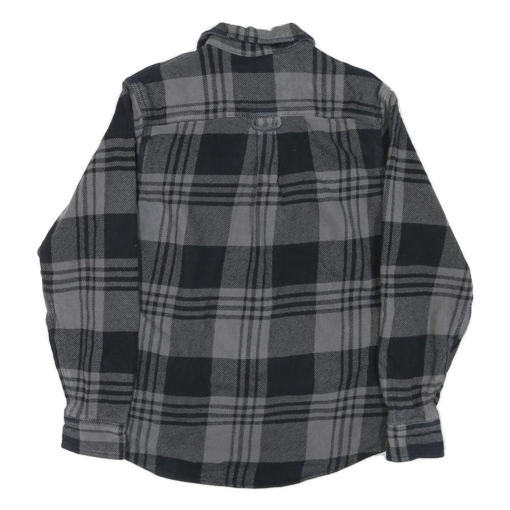 ORVIS Mens Black & Grey Check Shirt S Classic Cotton Blend Button Front