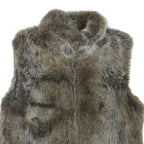 Womens Brown Faux Fur Jacket S Polyester Blend Zip Soft Plush Winter Outerwear