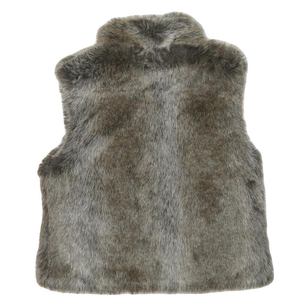 Womens Brown Faux Fur Jacket S Polyester Blend Zip Soft Plush Winter Outerwear