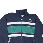 Mens Blue Green & White Zip Up Cotton Track Jacket M Casual Sportswear