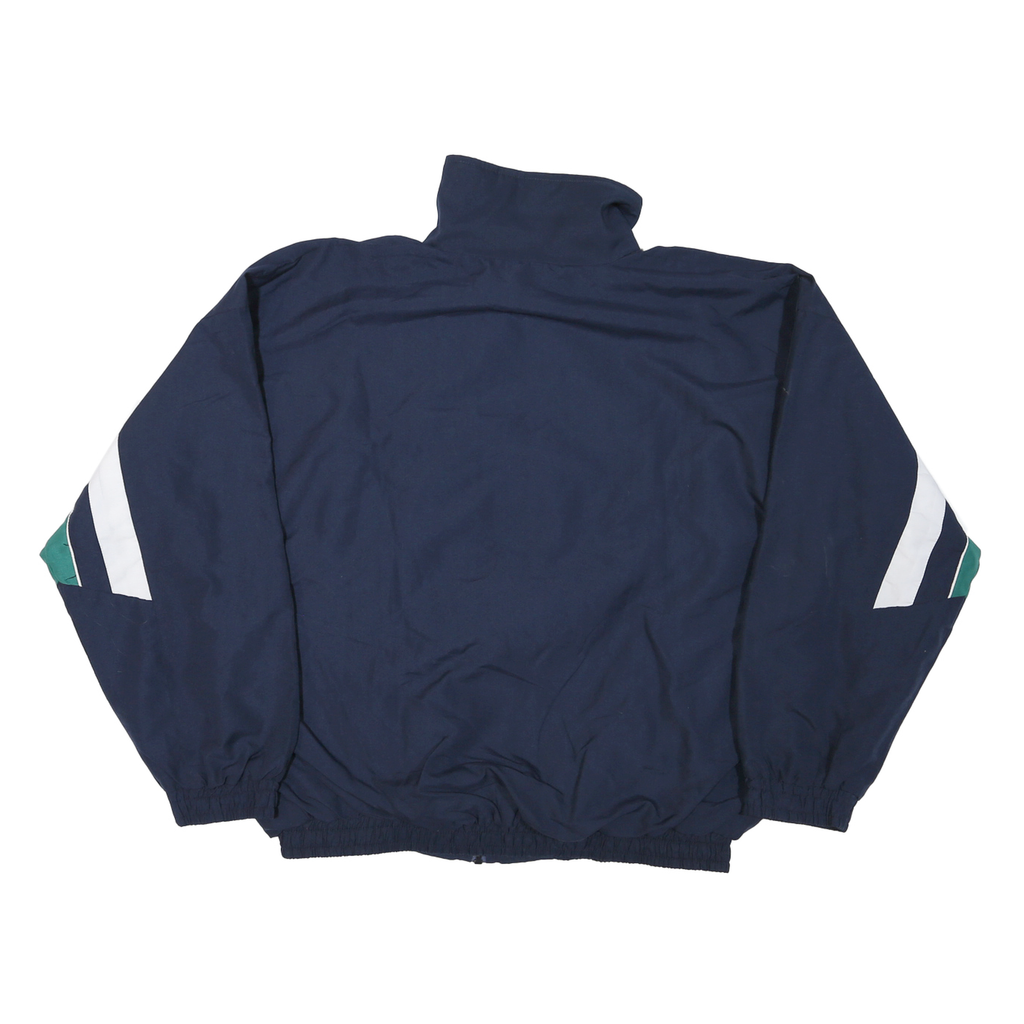 Mens Blue Green & White Zip Up Cotton Track Jacket M Casual Sportswear