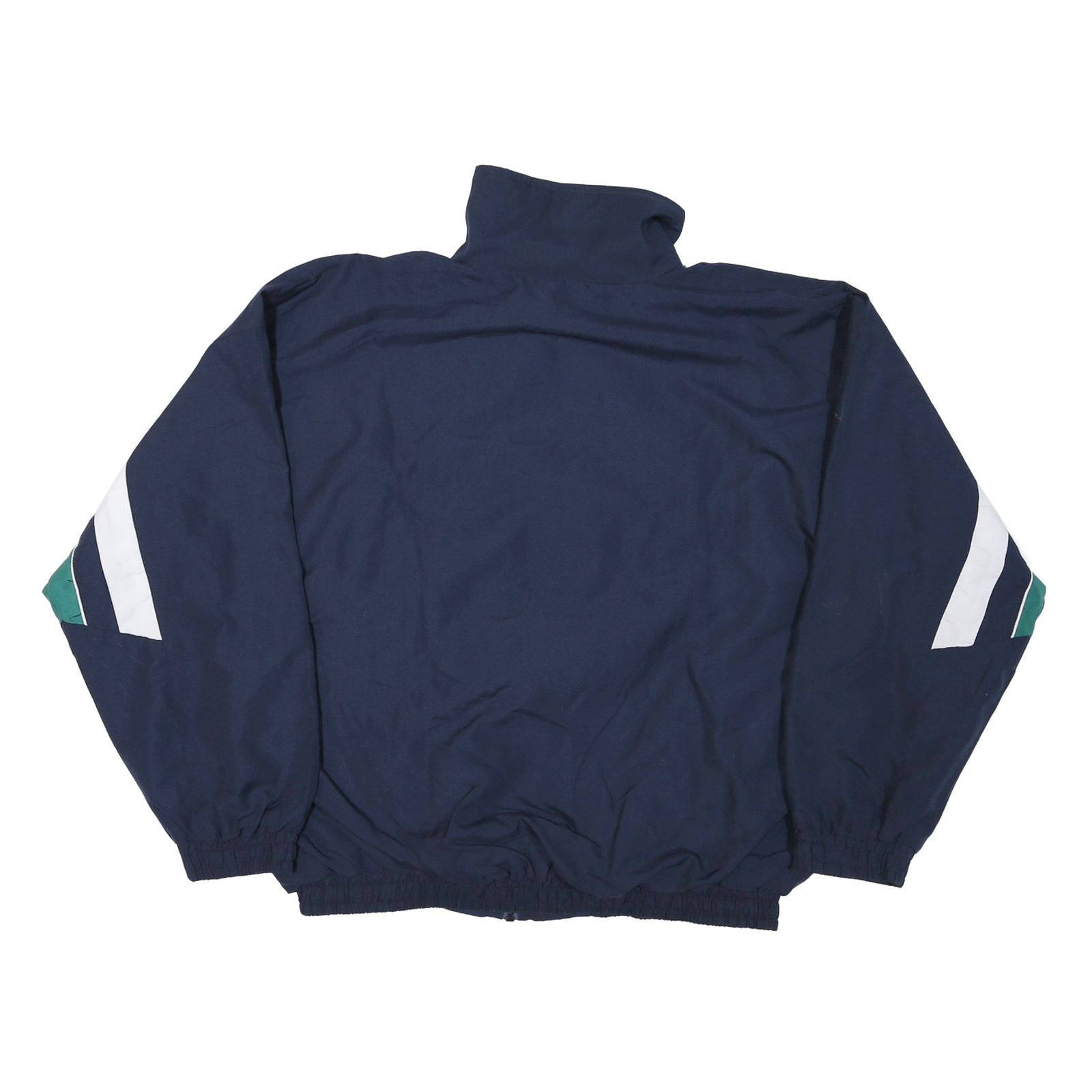 Mens Blue Green & White Zip Up Cotton Track Jacket M Casual Sportswear