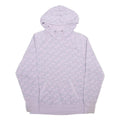 CHAMPION Womens Lilac Hoodie M Repeated Logo Print Cotton Blend Pullover