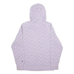 CHAMPION Womens Lilac Hoodie M Repeated Logo Print Cotton Blend Pullover