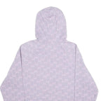 CHAMPION Womens Lilac Hoodie M Repeated Logo Print Cotton Blend Pullover