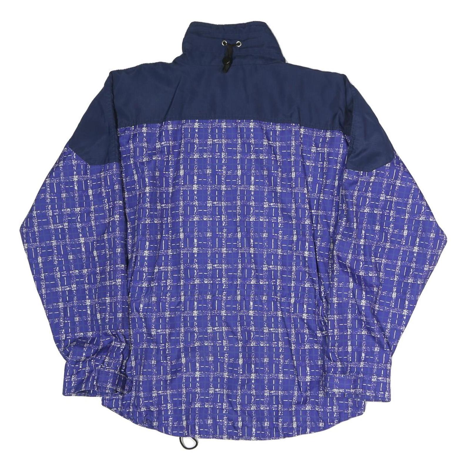 ODLO Mens Blue Navy Polyester Blend Track Jacket M Patterned Zip Closure