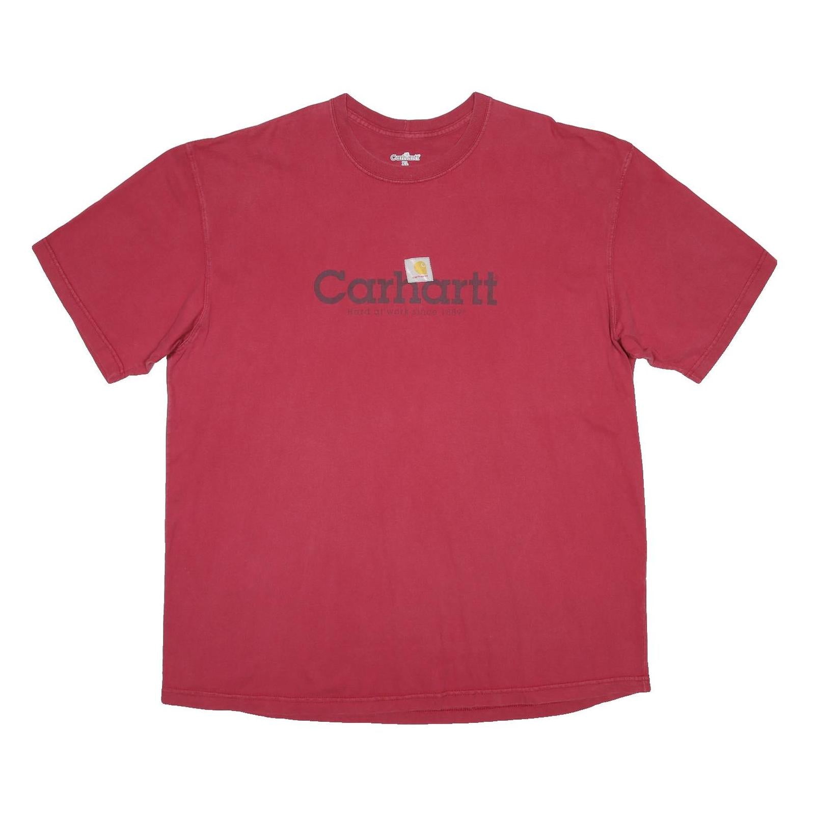 CARHARTT Mens Red Graphic T-Shirt XL Short Sleeve Crew Neck Casual