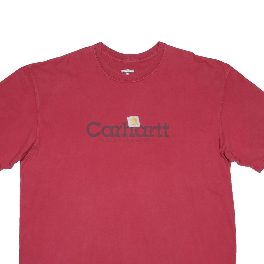 CARHARTT Mens Red Graphic T-Shirt XL Short Sleeve Crew Neck Casual