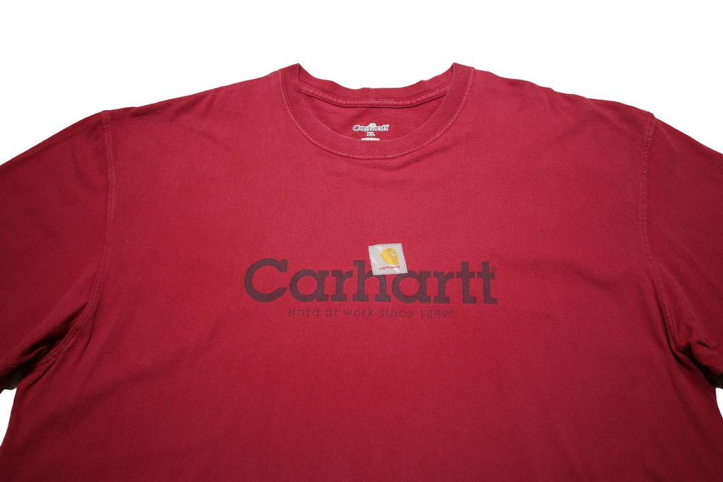 CARHARTT Mens Red Graphic T-Shirt XL Short Sleeve Crew Neck Casual