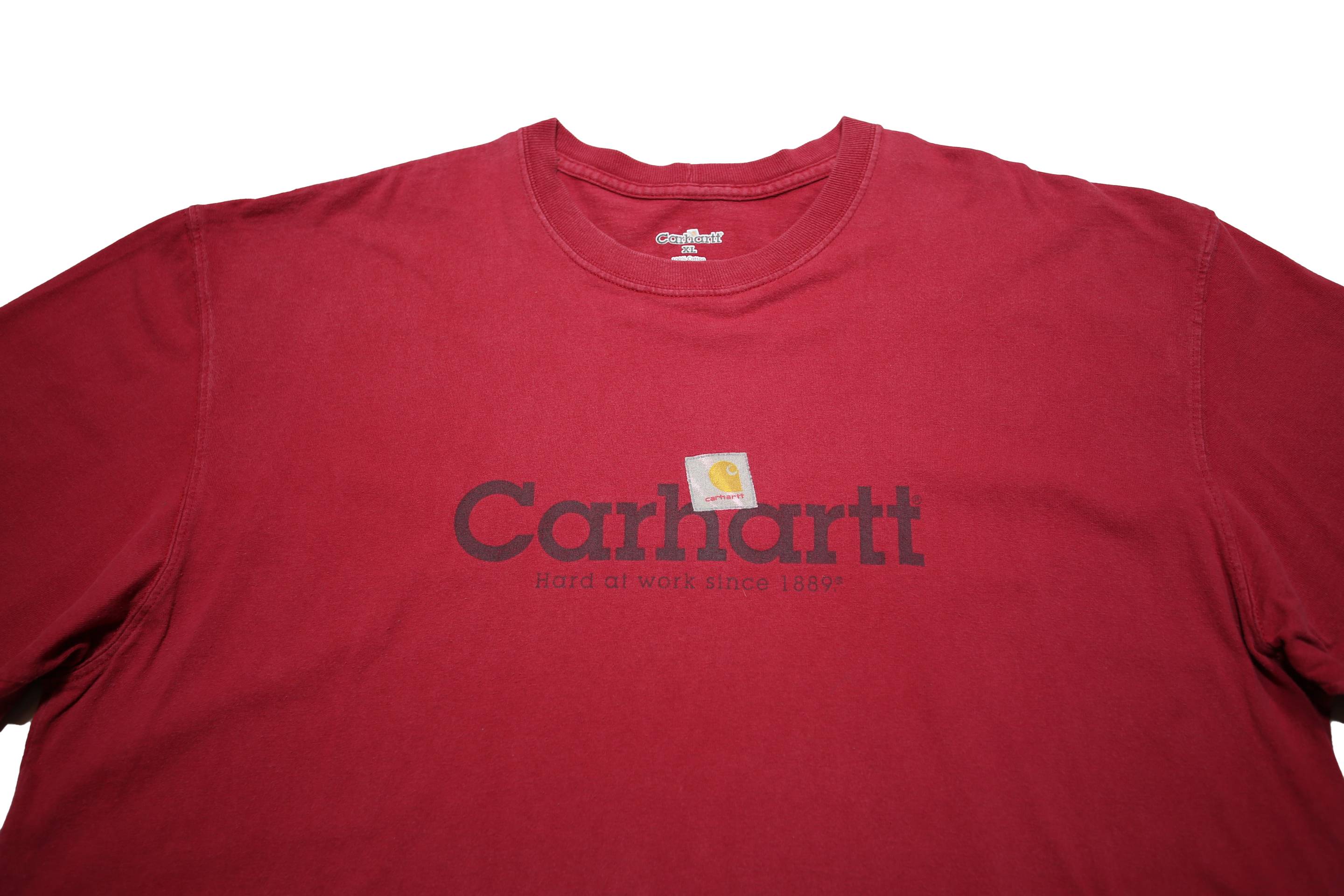 CARHARTT Mens Red Graphic T-Shirt XL Short Sleeve Crew Neck Casual