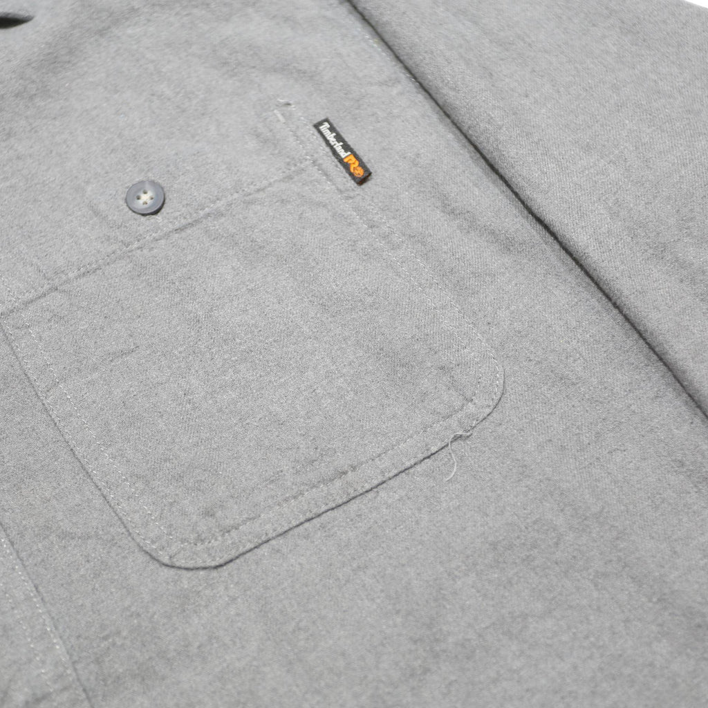 TIMBERLAND PRO Mens Grey Cotton Shirt XL Workwear Casual Long Sleeve Button
