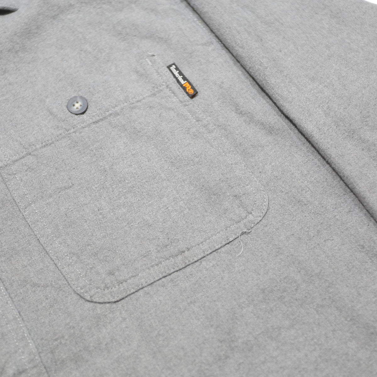 TIMBERLAND PRO Mens Grey Cotton Shirt XL Workwear Casual Long Sleeve Button