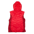 JACK WOLFSKIN Insulated Womens Puffer Gilet Red Hooded UK 16
