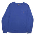 POLO RALPH LAUREN Mens Blue Long Sleeve Crew Neck T-Shirt XL Cotton Classic Fit