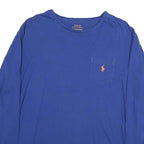POLO RALPH LAUREN Mens Blue Long Sleeve Crew Neck T-Shirt XL Cotton Classic Fit
