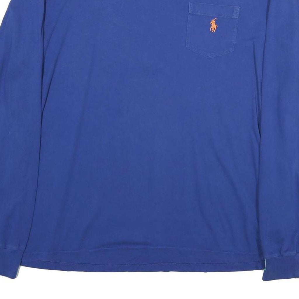 POLO RALPH LAUREN Mens Blue Long Sleeve Crew Neck T-Shirt XL Cotton Classic Fit