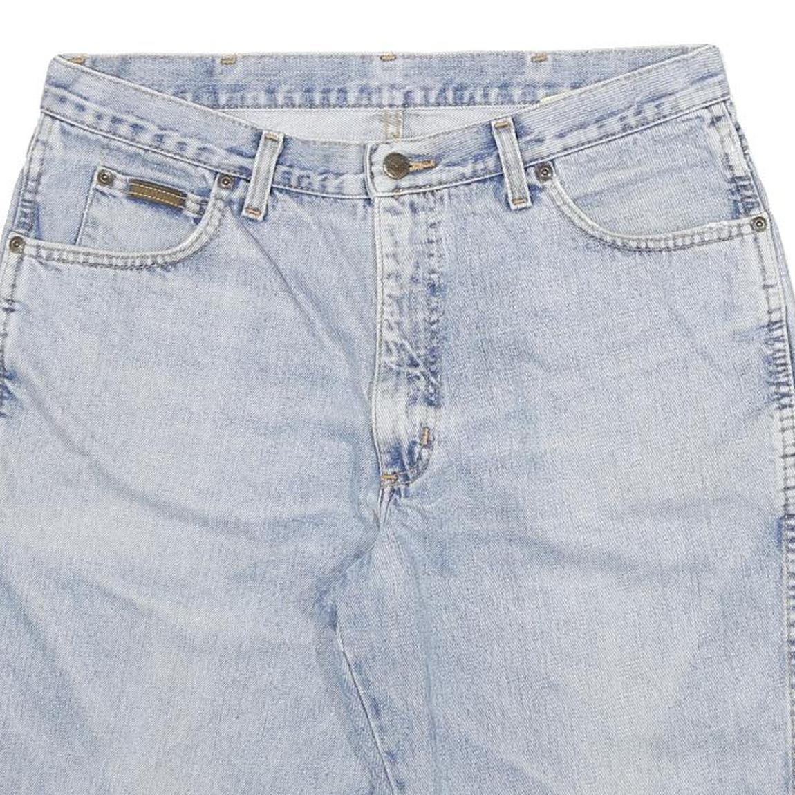 WRANGLER Mens Denim Shorts Light Blue XL W33 Classic Fit Cotton Blend