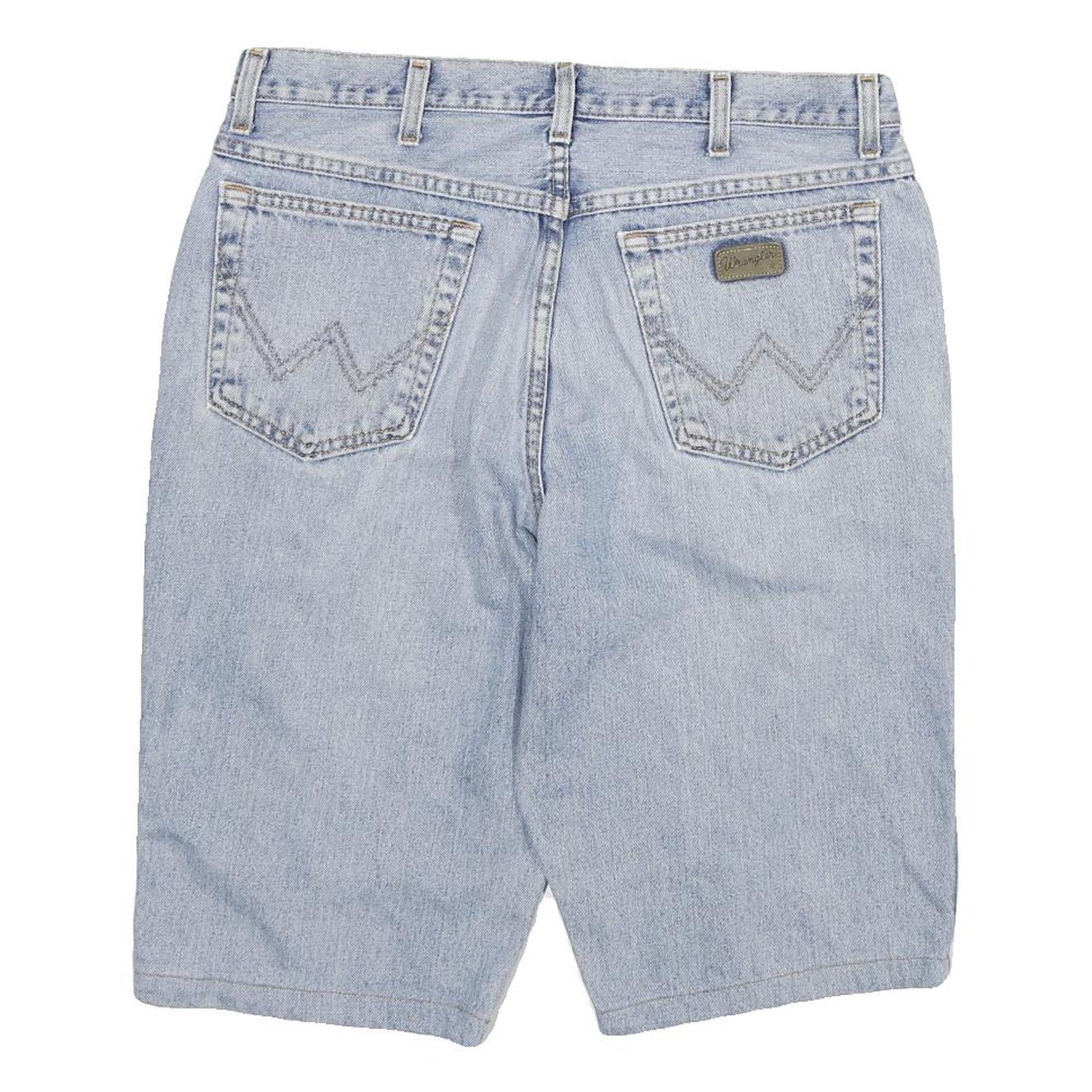 WRANGLER Mens Denim Shorts Light Blue XL W33 Classic Fit Cotton Blend