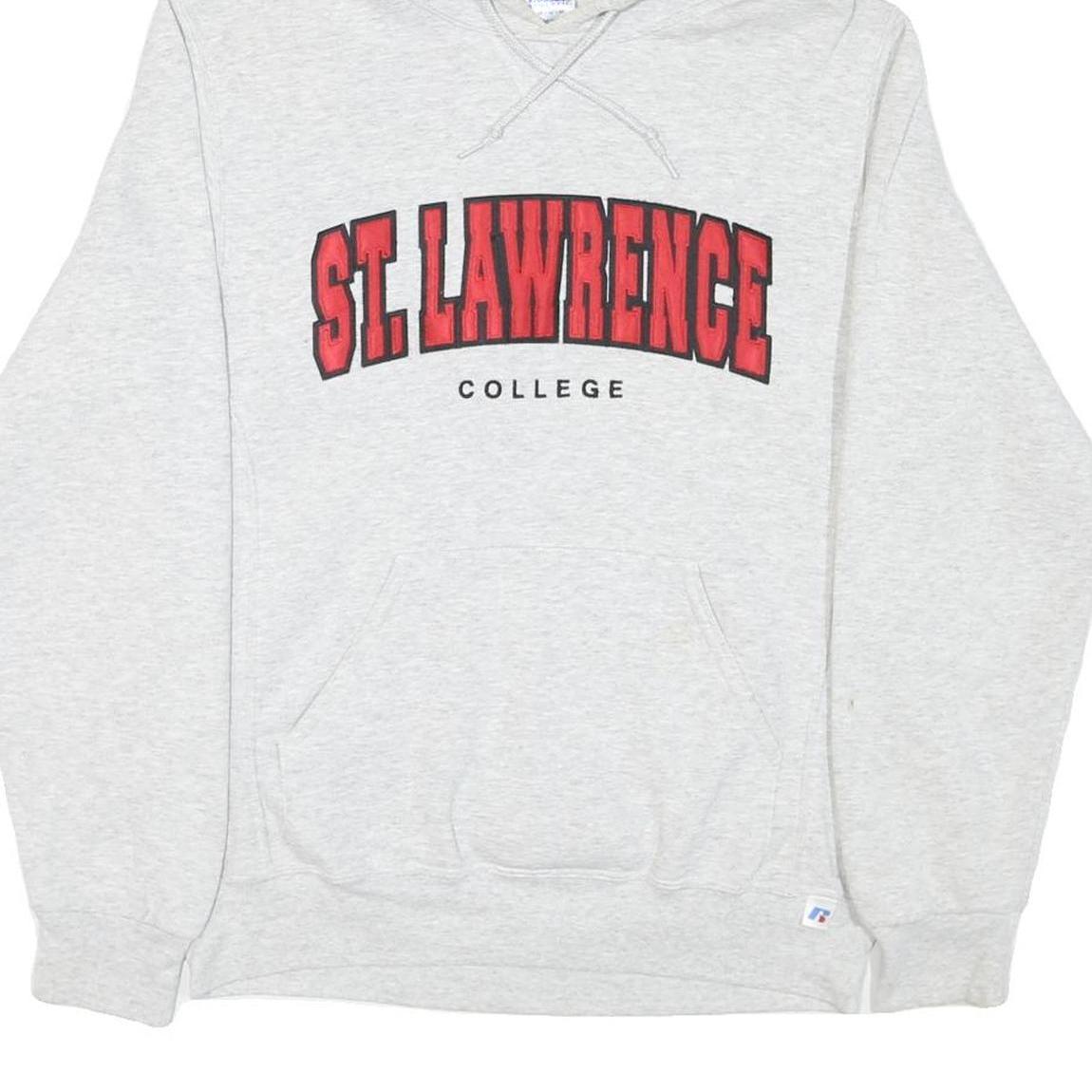 RUSSELL ATHLETIC Mens Grey St Lawrence College Hoodie M Cotton Blend Casual