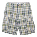 GAP Mens Shorts Green & Cream Check Cargo M W32 Casual Plaid Summer