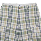 GAP Mens Shorts Green & Cream Check Cargo M W32 Casual Plaid Summer
