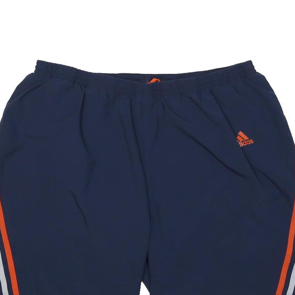 ADIDAS Mens Shorts Navy Blue & Orange Casual XL W32 Polyester Sportswear