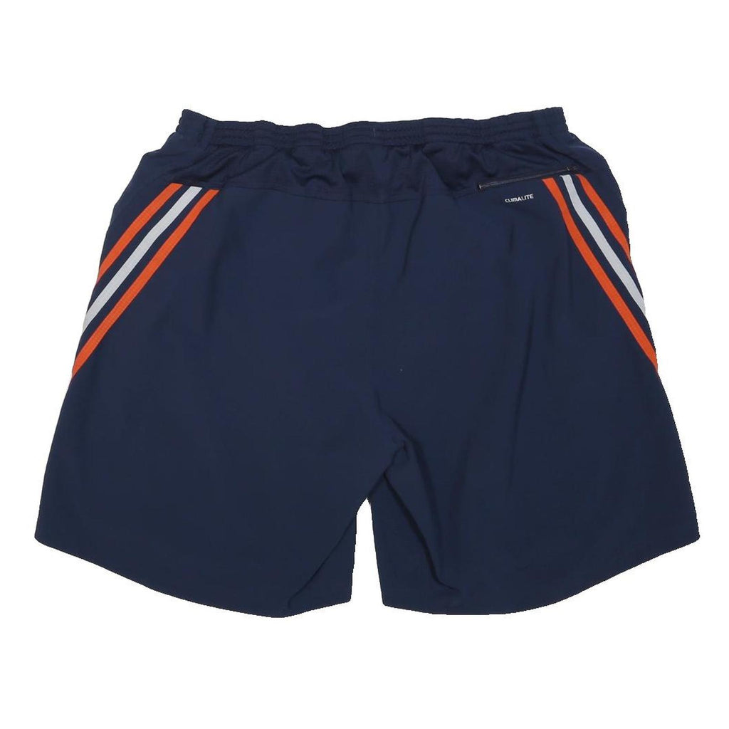 ADIDAS Mens Shorts Navy Blue & Orange Casual XL W32 Polyester Sportswear