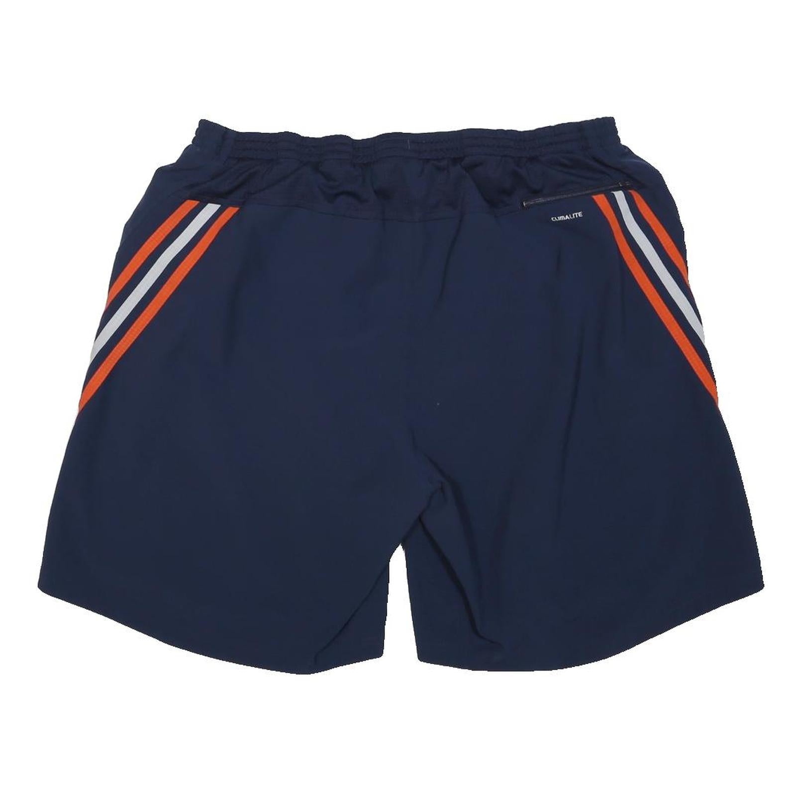 ADIDAS Mens Shorts Navy Blue & Orange Casual XL W32 Polyester Sportswear