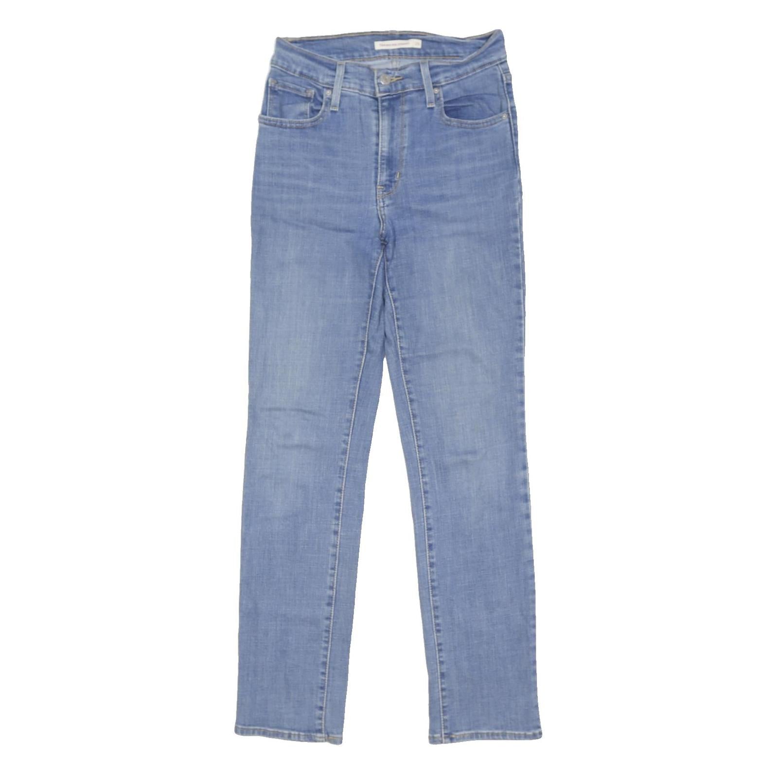 LEVI'S 724 Womens Jeans Blue Slim Skinny Denim Medium W26 L29 Stretch Button Fly