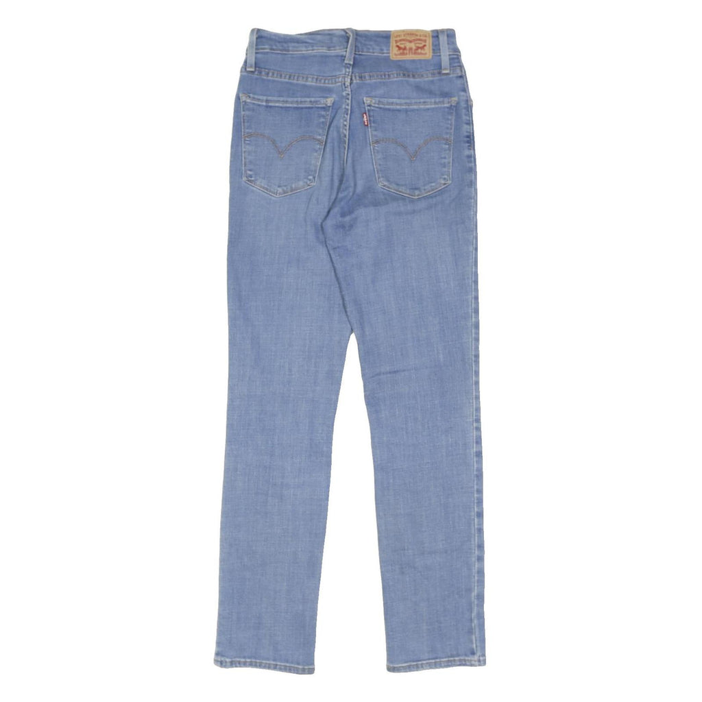 LEVI'S 724 Womens Jeans Blue Slim Skinny Denim Medium W26 L29 Stretch Button Fly