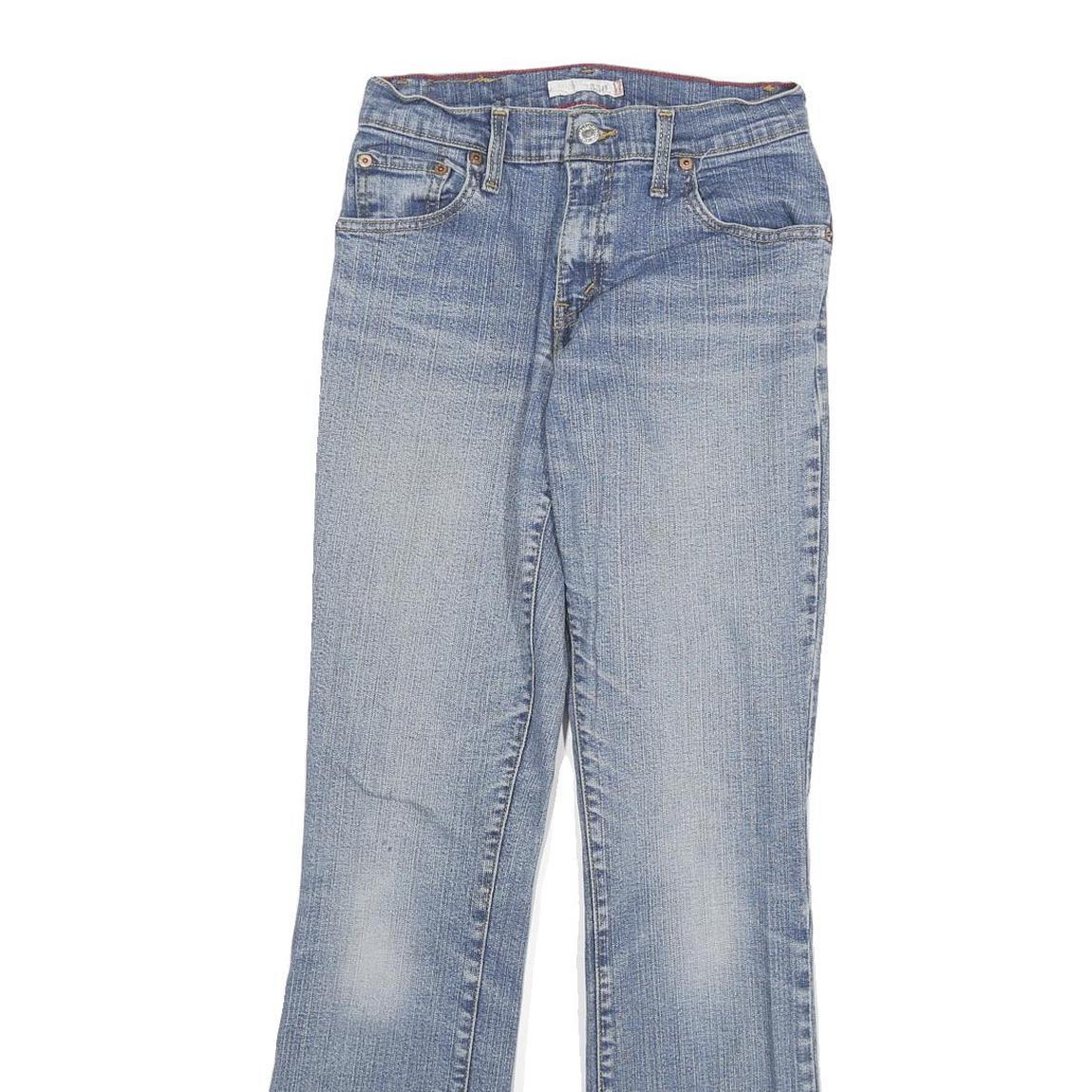 LEVI'S 550 Womens Relaxed Straight Denim Medium W24 L31 Blue Cotton Blend Zip