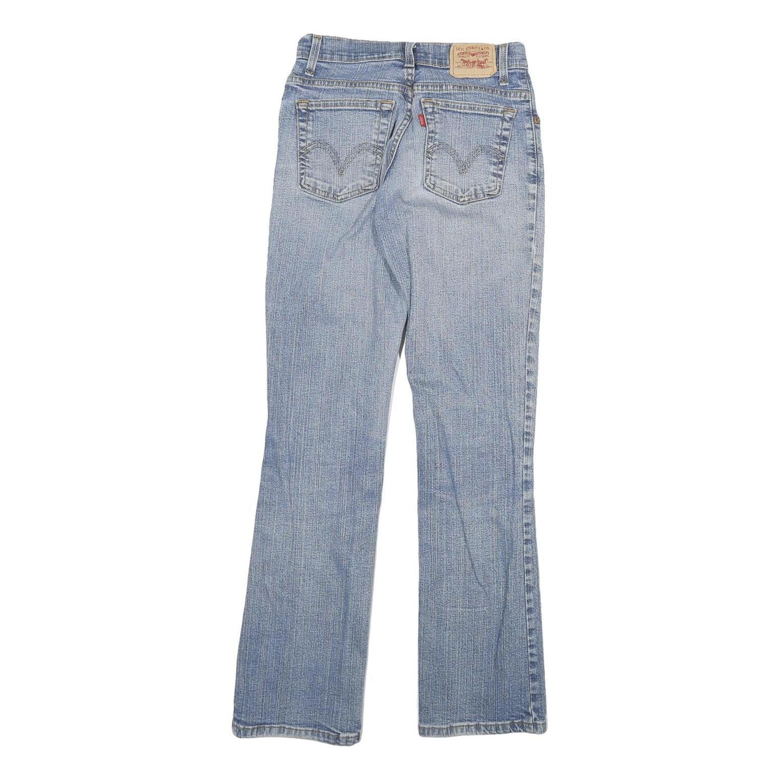 LEVI'S 550 Womens Relaxed Straight Denim Medium W24 L31 Blue Cotton Blend Zip