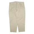 DICKIES Mens Cotton Blend Beige Relaxed Straight Trousers W38 L28 Casual