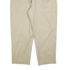 DICKIES Mens Cotton Blend Beige Relaxed Straight Trousers W38 L28 Casual